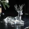 Enfeites de Natal de Alce em Acrílico Transparente Natal Americano Cristal de Gelo Neve Cervo Pingente Decoração de Cena
