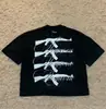 Camiseta Estampada de Verão com Manga Curta Y2K Estilo Retrô Americano Tendência Ins Moda de Rua Hip-Hop Nicho para Homens e Mulheres