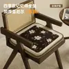 Estilo Wabi-Sabi vintage, almofada de assento de espuma viscoelástica para todas as estações, almofada de cadeira chenille espessa, almofada de assento respirável para longas horas sentado no escritório