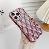 Rhinestones Galvanizados en Forma de Diamante Adecuados para Funda de Teléfono iPhone 18 Pro Max, Funda Protectora Blanda Anti-Caídas de Cobertura Total Apple 17