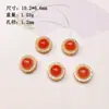 Ágata Roja Natural del Sur Cuadrado Deslizante Plata s925 Chapado en Oro Accesorios Pulsera Collar Cadena Adornos diy Hecho a Mano Productos Semi-terminados