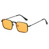 Gafas de Sol Cuadradas para Hombre Estilo Hip-Hop Ins Hong Kong Nuevo Europeo y Americano Transfronterizas Gafas de Sol Metálicas de Moda para Mujer