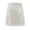 Comércio Exterior Atacado 2026 Moda Europeia e Americana Slim Patchwork de Lantejoulas Acabamento de Renda Cintura Elástica Saia Roupas Femininas M11808