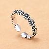S925 Sterling Silver Plated Mulheres Na Moda Distintivo Moda Jóias Anel Retro Thai Silver Curse Carta Anel