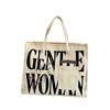Bolso de Hombro Gran Capacidad Estilo Bosque Ins Bolso de Lona Bolso de Mano para Mujer Estudiante Clase-viajero Libro Combinable Letras
