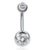 Moda Europeia e Americana Anel de Umbigo Borboleta Coruja Aço Inoxidável Diamante Unha de Umbigo Coração Flor em Forma de Anel de Umbigo Joia de Piercing