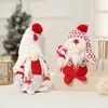 Muñeco de Juguete de Dibujos Animados sin Rostro de Navidad con Barba Blanca, Figura de Gnomo de Pie, Adorno para Decoración de Escaparate de Centro Comercial