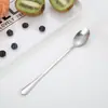 Cuchara de acero inoxidable 1010 cuchara mezcladora de mango largo cuchara para hielo cuchara para café cuchara para niños de mango largo cuchara cuchara cuchara cuchara