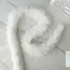 Tira de lana de imitación de pluma de pavo para puños de ropa de actuación, tira de relleno para accesorios de pijama, decoración DIY, tira de lana de color imitación avestruz