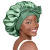 Sombrero redondo con lazo y lazo, extragrande, para el cuidado del cabello, de ala ancha, para mujer, con estampado de explosión de color de Amazon.