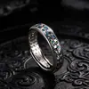Anillo con Vid y Corazón de Esmalte Colorido Hoja de Albaricoque Antigua Sutra del Corazón para Mujer, Ajustable, Nuevo Estilo Chino, Estilo Nacional Retro, Elegancia Exquisita de Nicho
