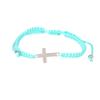 Pulsera de Cruz de Acero al Titanio Tejida a Mano con Explosiones Europeas y Americanas Venta al por Mayor de Joyería Transfronteriza Explosiones de Amazon Cuerda de Mano para Parejas