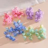 Pendientes de Borla con Flor de Gasa de Perla de Vidrio Estilo Vacaciones Europeas y Americanas, Pendientes Frescos y Dulces, Pendientes de Moda y Versátiles