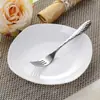 Vajilla de Porcelana Ósea Blanca Pura de Alta Calidad Sin Plomo Plato Plato de Arroz Plato Cuadrado para Sopa Doméstico Cerámica Resistente a Altas Temperaturas Apto para Microondas