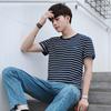 Camiseta de algodón de manga corta para hombre, nueva camiseta de verano de estilo coreano, ajustada, con cuello redondo, combinable con todo, informal, para parejas, top de moda