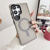 Funda magnética para teléfono con sensación de piel, adecuada para Samsung S26Ultra, funda protectora de alta gama A57 con agujeros grandes mate S25Plus