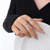 Anillo de Cola Retro Francés ins Sentido del Diseño Nicho Apertura Corazón de Durazno Minimalista Anillo de Oro de 18K Anillo Mujer Venta al por Mayor