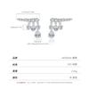 MODIAN MODIAN Plata S925 Estilo Dinero Antiguo Exquisitos Pendientes Colgantes de Gota de Agua Brillante Oscilante Japoneses y Coreanos para Mujer