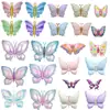 Novos Balões de Borboleta Iridescentes com Folha de Alumínio Fosca Degradê Semelhante a Gelo, Balões Grandes em Formato de Borboleta para Decoração de Festa