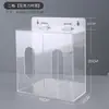 Caja de Almacenamiento de Guantes Desechables Portátil Colgante de Pared Acrílico Transparente sin Perforaciones Cubrezapatos Magnético Succión Máscara Sombrero Acabado