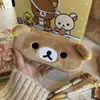 Estuche para Lápices Estilo Japonés Rilakkuma con Asa, Diseño Moderno y Estéticamente Agradable, Caja de Papelería de Nicho, Estuche de Gran Capacidad para Estudiantes