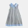 Vestido de verão para meninas, vestido infantil estiloso estilo faculdade, vestido de princesa para bebê menina, vestido polo de verão para menina