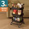 Estante de Almacenamiento Móvil de Múltiples Niveles Carrito de Almacenamiento para Cocina y Baño Estante Doméstico para Almacenamiento de Snacks con Ruedas De Pie No Requiere Instalación
