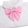 Pajarita de Color Sólido con Puntiagudos y Acentos de Plumas, Accesorios Jk, Pajarita Estilo Japonés para Estudiante Mujer, Pajarita Grande con Cordón, Estilo Uniforme Escolar