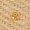 Ouro 18K incrustado diamante cor oca segurando flor titular flor cap talão titular espaçador diy pérola pulseira de cristal talão corda acessórios