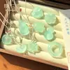 Colgante de Calcedonia Azul Hielo Natural Buda Nube Candado Ágata Hebilla de Seguridad Máscara de Zorro Collar de Jade