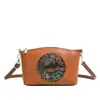 Nueva bolsa bandolera para mujer de gran capacidad, estilo simple, cuero suave, correa ancha para el hombro, bolsa tipo concha de estilo étnico, multi-compartimento, transfronteriza, vintage
