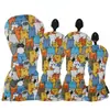 Capa para Taco de Golfe Gato Material PU à Prova d'Água Forro de Pelúcia Semicírculo em L Capa para Putter Capa para Taco de Madeira 1/3/5/Ut