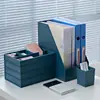 Caixa Organizadora de Arquivos para Mesa de Escritório Personalizada Caixa Organizadora de Livros para Mesa de Estudante Acabamento em Plástico Borda Chanfrada