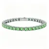 Venta Caliente Transfronteriza de Amazon Pulsera de Tenis Moissanita Color D Plata de Ley 925 Estilo Hip-Hop Joyería Venta Directa de Fábrica