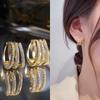 Brincos Doces de Pérola Estilo Coreano com Presilhas de Zircônia, Brincos Únicos e Simples, Populares nas Redes Sociais, Acessórios de Orelha com Pino de Prata S925