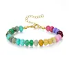 Pulseras de Cuentas Nuevas de Colores Transfronterizas Europeas y Americanas, Pulseras Doradas de Moda y Simples, Accesorios de Nicho para Niñas, Regalos de Vacaciones