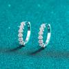 Nuevos pendientes Deyi S925 de plata esterlina con moissanita, sencillos y elegantes con diamantes.