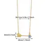 Collar Transfronterizo Nuevo de Acero Inoxidable con Doce Piedras de Nacimiento ins12 Piedra de Nacimiento Colgante de Corazón Perforado con Flecha Dorada de 18K