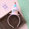 Nova Faixa de Cabeça de Carnaval Fina Europeia e Americana Faixa de Cabeça Feliz Aniversário Faixa de Cabeça Formato de Vela de Bolo de Aniversário