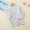 Roupas de Baixo Algodão para Meninas Estudantes Roupas de Inverno para Meninos Outono Roupa Íntima Quente de Shu Rong Top de Gola Média Infantil Suéter de Lã de Algodão