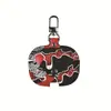 Funda de Cuero para Auriculares AirPods 1ª/2ª Generación/pro Funda Bluetooth Inalámbrica Estereotipo Cuero Graffiti Protección Estuche de Almacenamiento