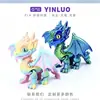 Dragón volador impreso en 3D transfronterizo, dragón demoníaco occidental con articulaciones móviles, ojos simulados, mascota de juguete, adorno, artículo de artesanía