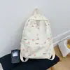 Mochila Escolar Fofa com Laço Transfronteiriça para Meninas do Ensino Fundamental, Alunos do Ensino Médio e Jovens Mulheres, Mochila Estampada Versátil de Grande Capacidade