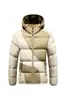 Casaco Leve de Algodão Transfronteiriço Masculino de Inverno com Grafeno de Cor Contrastante Casual Americano Tendência Jaqueta com Capuz Espessa