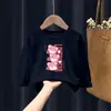 2011# Camiseta Infantil Niños y Niñas Algodón Casual Manga Larga Ropa Infantil Nuevo Primavera y Otoño Algodón Top Infantil