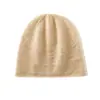 Cachemira 2026 Otoño/Invierno Nuevo Unisex Color Sólido Engrosado Cálido Moda Borde Enrollado Tejido Sombrero Casual