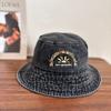 Sombrero de pescador de mezclilla vieja lavada para hombres y mujeres, sombrero para el sol de primavera y verano, sombrero para el lavabo para actividades al aire libre.