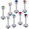 Prego de Cartilagem Tragus Prego de Lábio com Gema Aço 316 Prego de Osso da Orelha Prego Tragus Prego de Orelha Piercing Punk