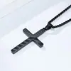 Tendência de Moda Venda Quente Transfronteiriça Retrô Aço Inoxidável Bandeira Americana Cruz Colar Masculino Personalizado Hip-Hop Pingente