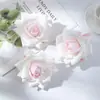 Cabeza de Flor de Rosa Artificial en Relieve de 12 cm con Borde Rizado, Cabeza de Flor de Rosa Té para Decoración de Hotel, Arreglo Floral, Flor Decorativa, Flor Artificial al por Mayor